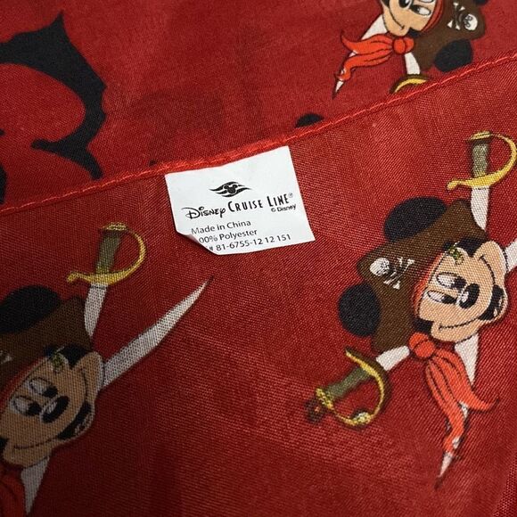 Disney Cruise Line Mickey Mouse Pirates in The Caribbean Red Bandana costume - Picture 4 of 5